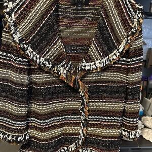 St. John Black and Brown Tweed Blazer